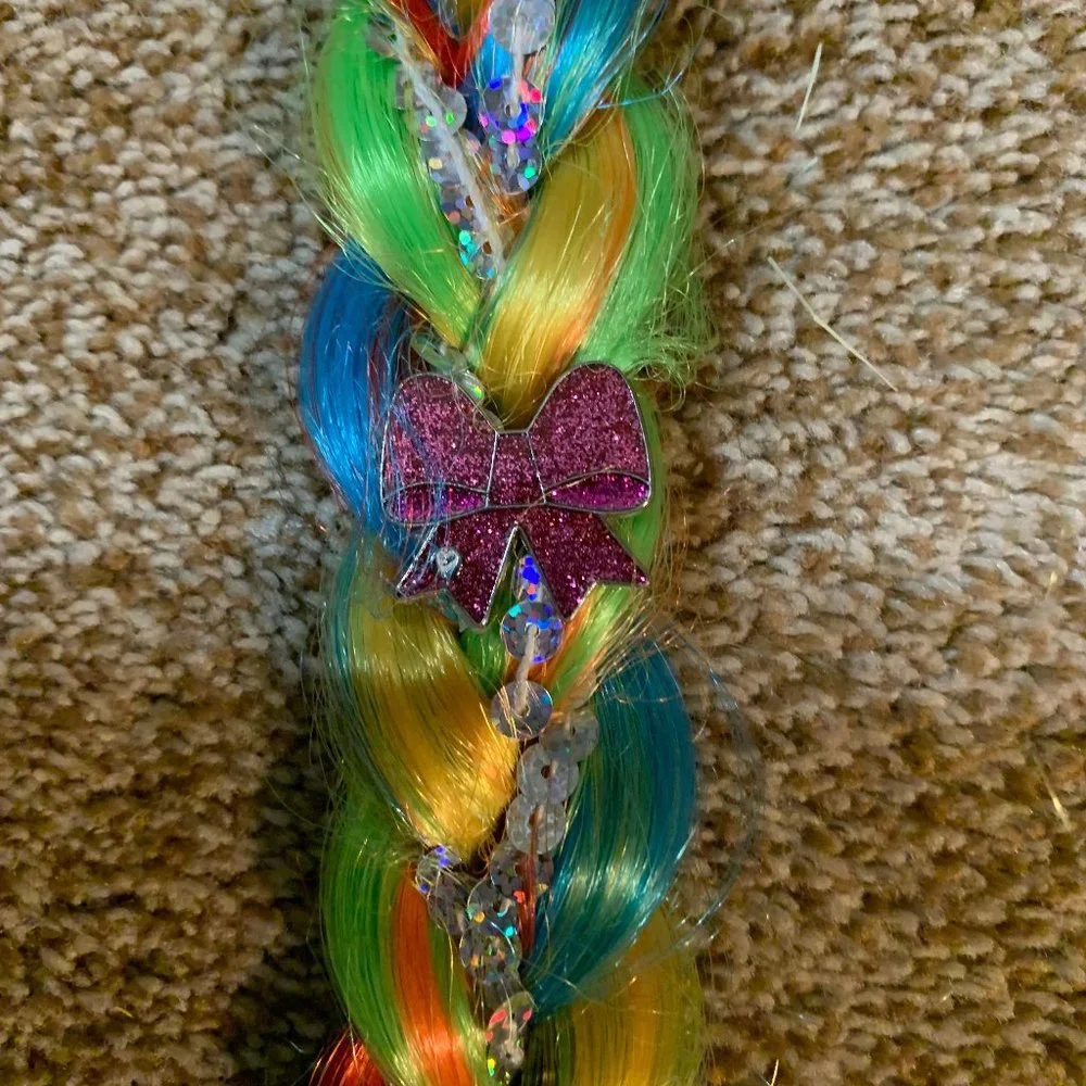 JoJo Siwa Girls Fishtail Party Braid Hair Clip w/Sequin Strip